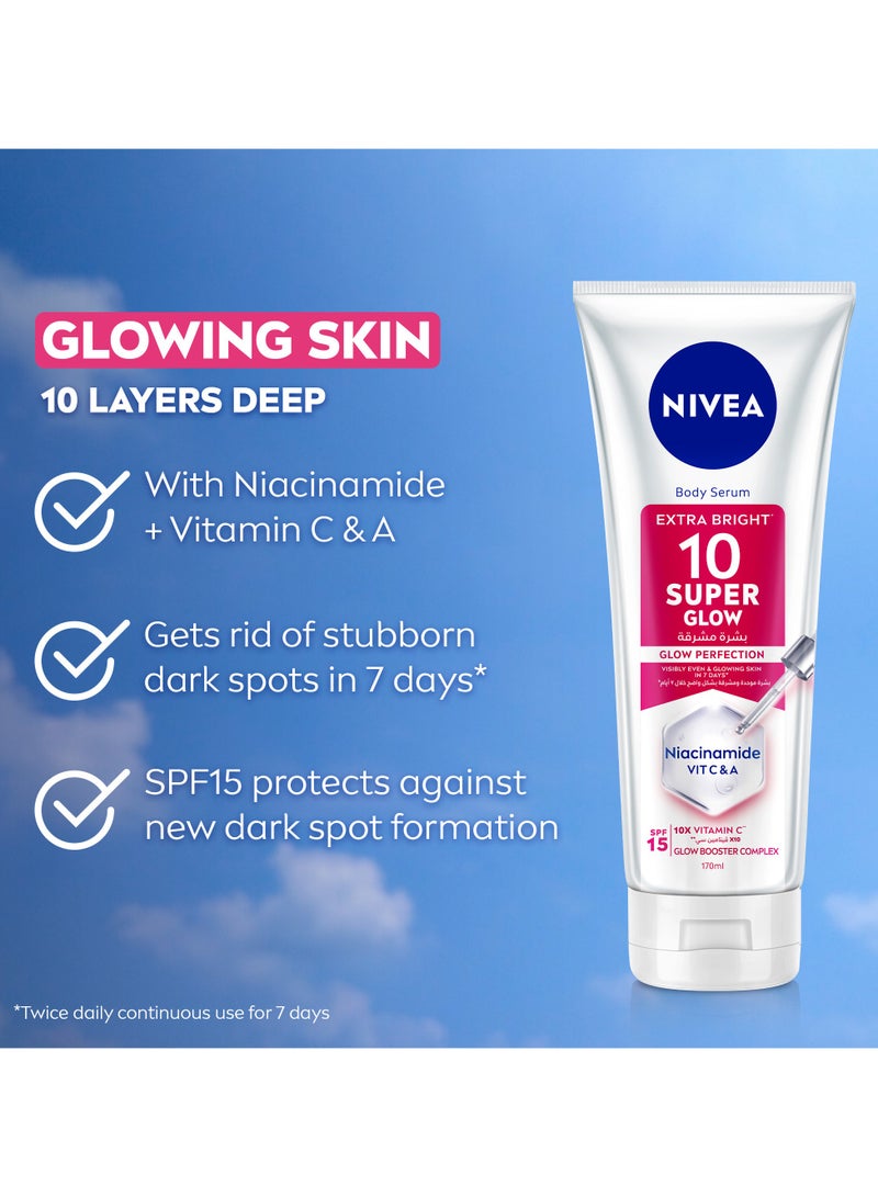 Nivea 10 Glow Body Serum With Niacinamide Vitamins C And A - Image 3